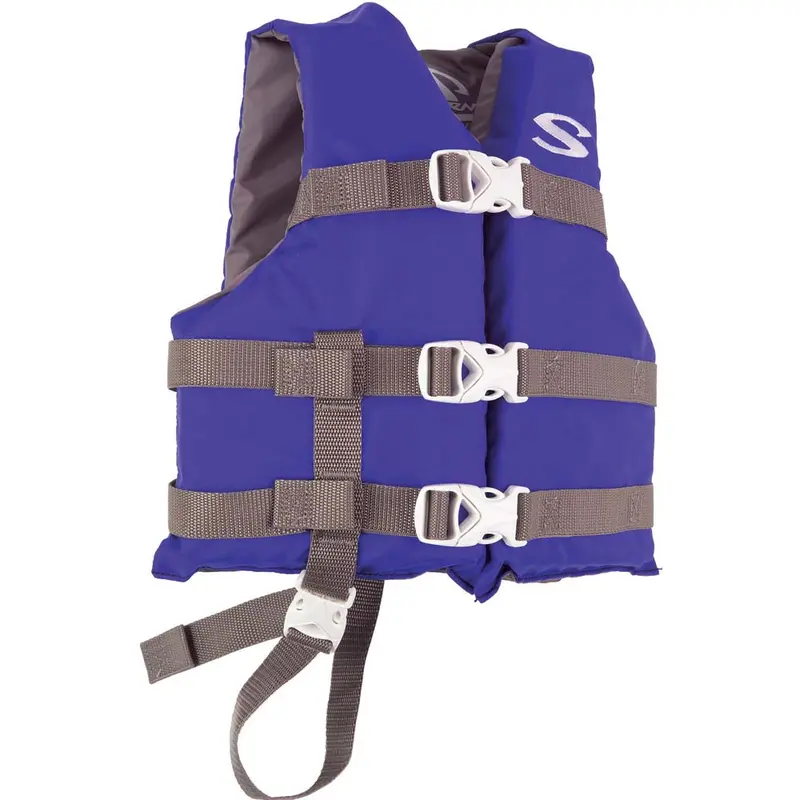 Stearns Classic Child Life Jacket — Blue/Grey, Rated For 30–50 Lb Users 1
