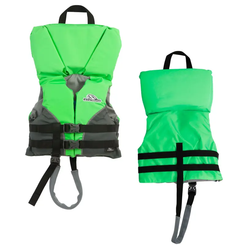 Stearns Infant Heads-Up Nylon Life Vest — Green, Supports Babies Up To 30 Lbs 1