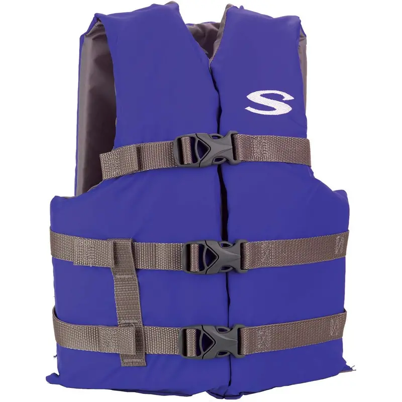 Stearns Youth Classic Life Vest – Uscg-Approved For 50–90 Lbs, Blue And Grey – Model 2159360 1