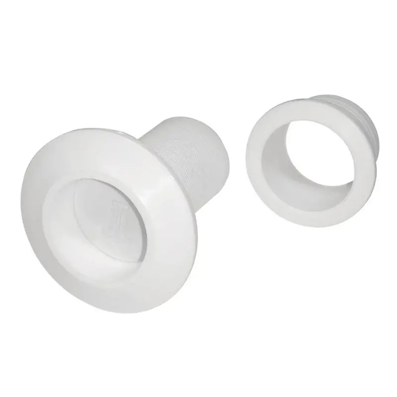 T-H Marine Recessed Flapper Scupper Drain – Dual-Port, White Finish 1