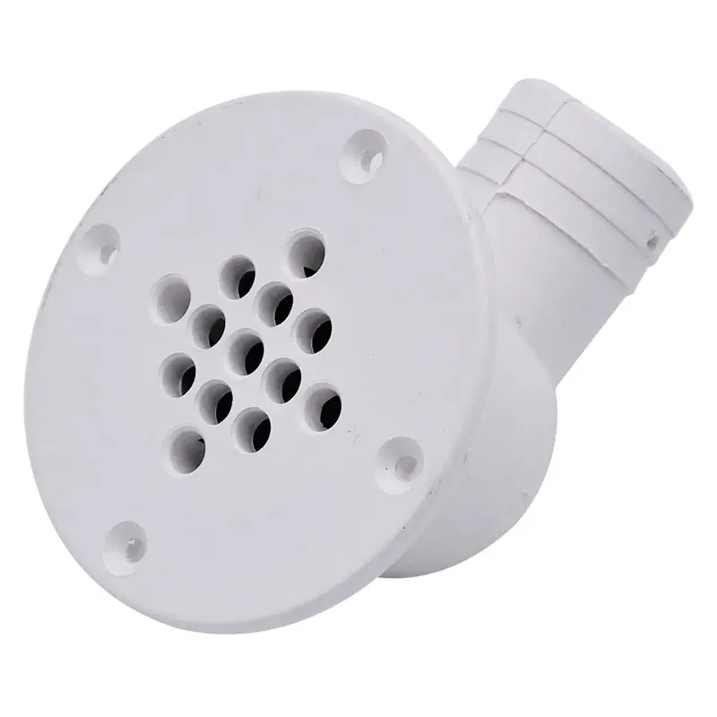 T-M Marine 90° White Cockpit Scupper Drain Fitting 1