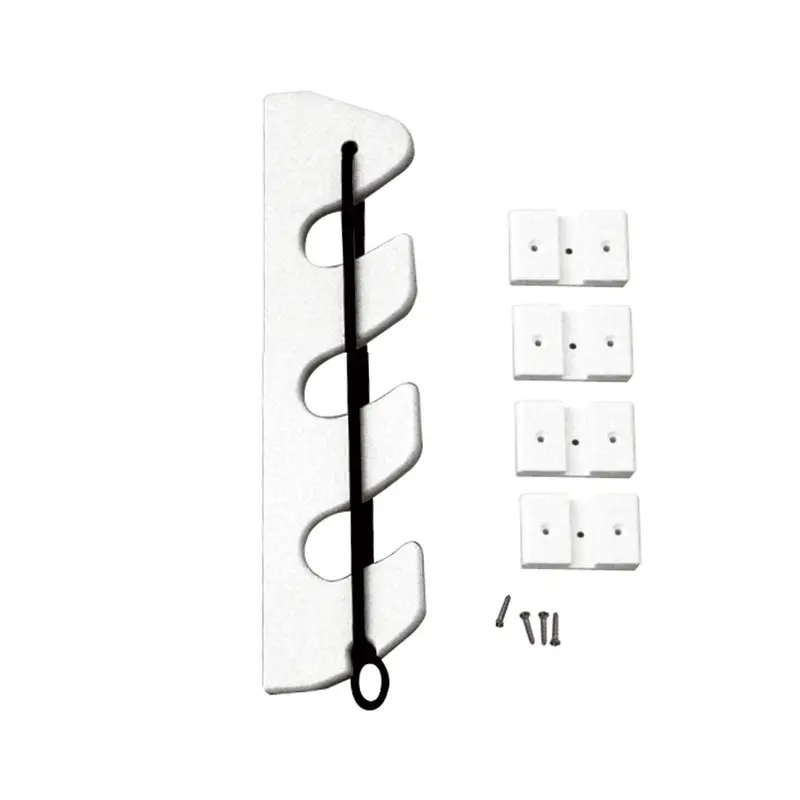 Taco 3-Rod Poly Bungee Rod Holder Rack – White Finish [P03-133W] 1
