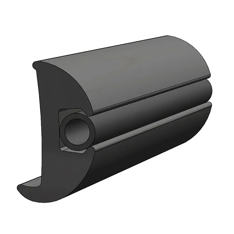 Taco Black Flexible Vinyl Rub Rail – 1-1/16" X 1-7/8", 50 Ft Length [V11-2423Bka50-1] 1