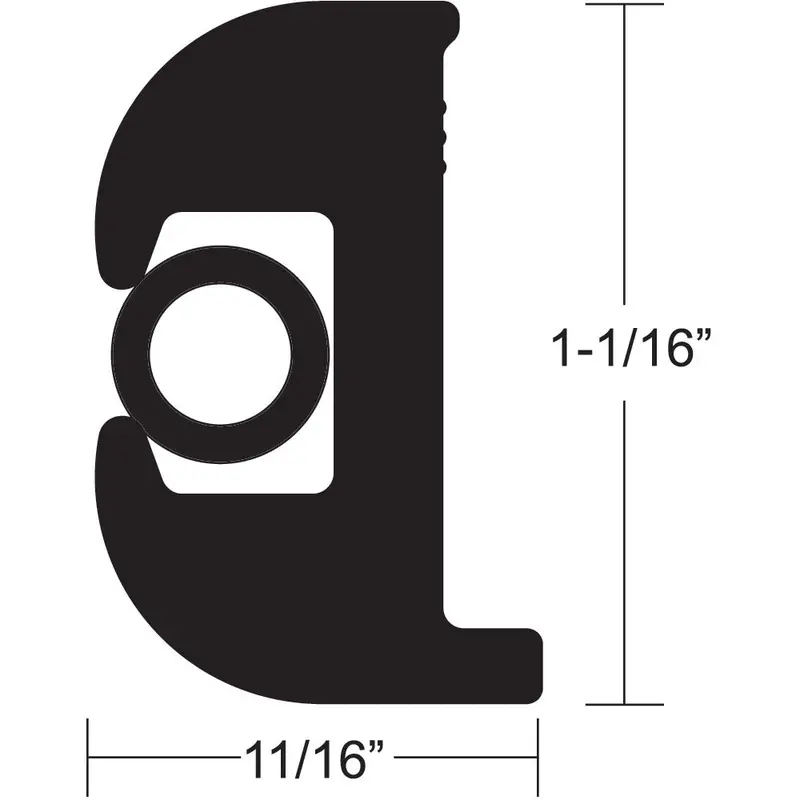 Taco Flex Vinyl Black Rub Rail Kit With Black Insert – 50 Feet, 1-1/16" (V11-0809Bbk50-2) 1