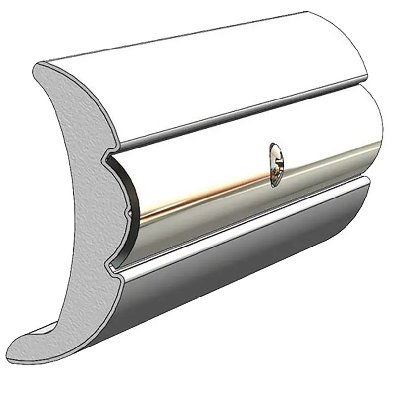 Taco Frosty White Rigid Vinyl Rub Rail – 2" X 7/8", 60-Foot Length 1