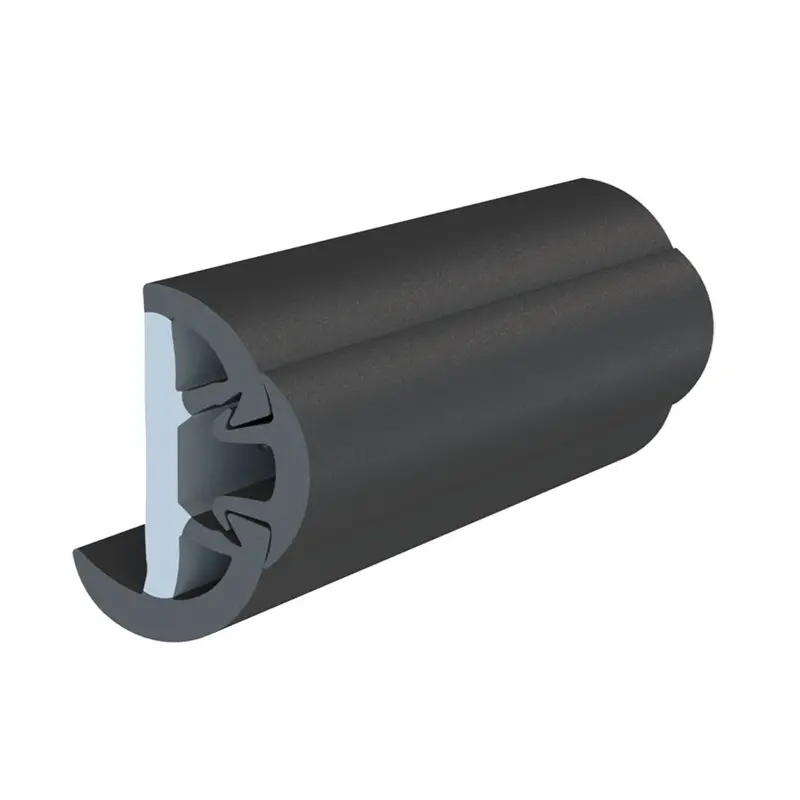 Taco Suproflex Black Rub Rail Kit With Vinyl Overlay – 2"H × 1-1/4"W × 80' Length (V11-9993Bbk80-2) 1