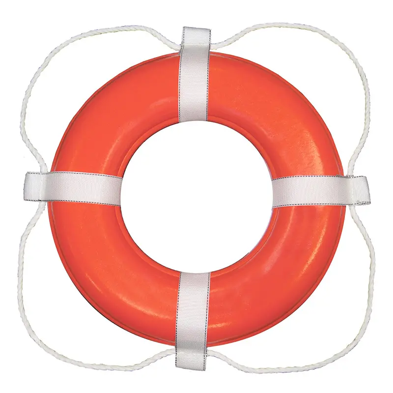 Taylor Made 24-Inch Foam Ring Buoy – Orange With White Grab Line [364] 1