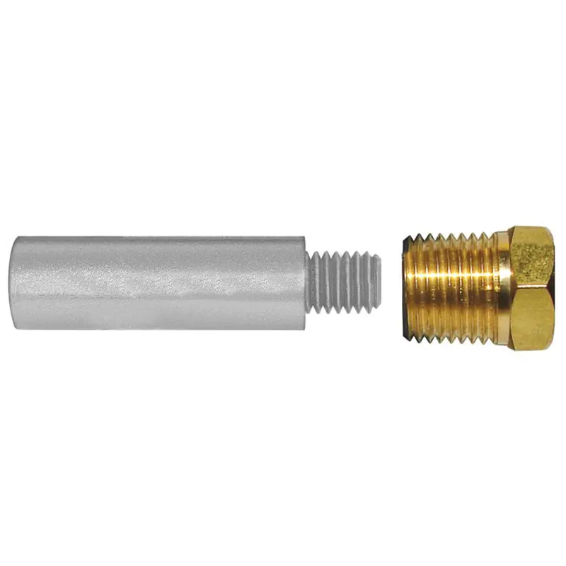 Tecnoseal E0 Pencil Zinc Anode – Brass-Capped Entry-Level Anode [Tec-E0-C] 1