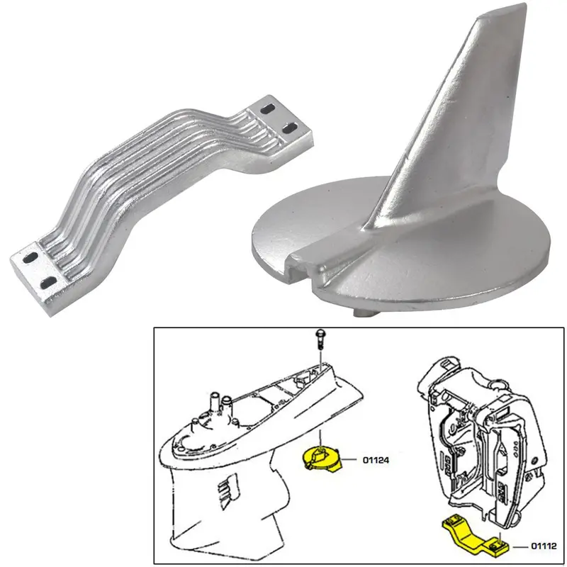 Tecnoseal Magnesium Anode Kit For Yamaha 200–250 Hp Outboards 1