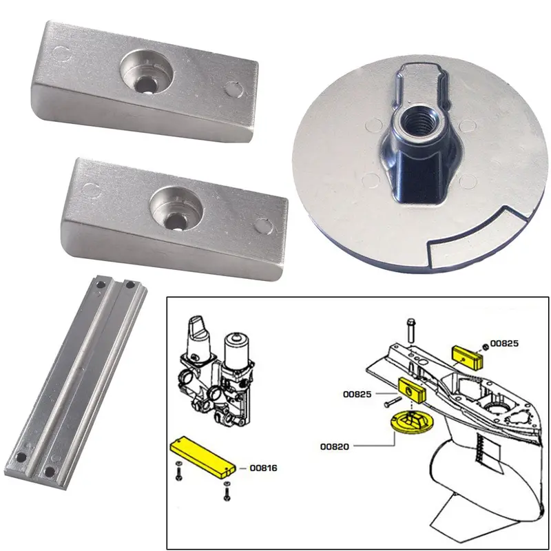 Tecnoseal Magnesium Anode Kit With Hardware For Mercury Verado 4-Cylinder Outboards [20814Mg] 1