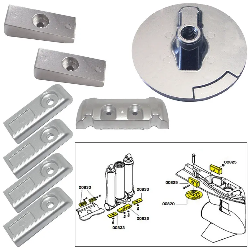 Tecnoseal Magnesium Anode Kit With Hardware For Mercury Verado 6-Cylinder Outboards [20816Mg] 1