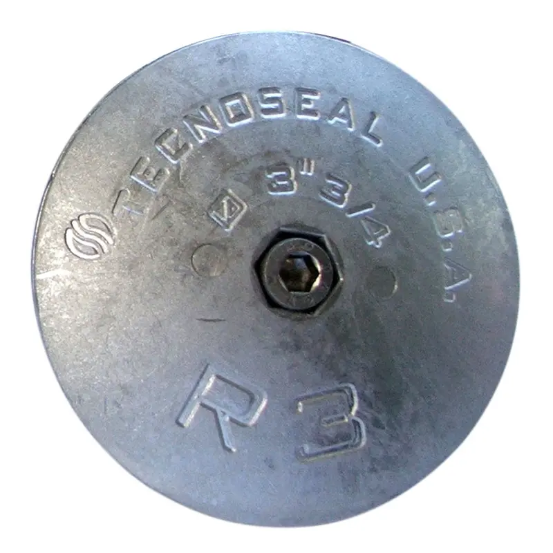 Tecnoseal R3 Zinc Rudder Anode – 3-3/4-Inch Diameter 1