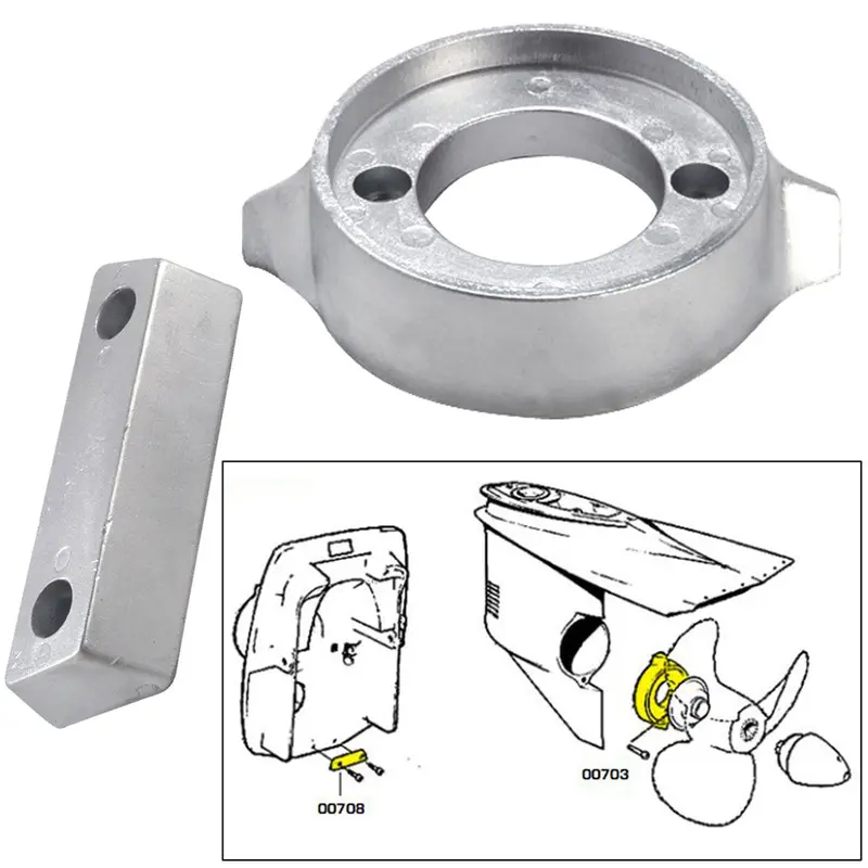 Tecnoseal Volvo 290 Anode Kit With Hardware – Zinc [20705] 1