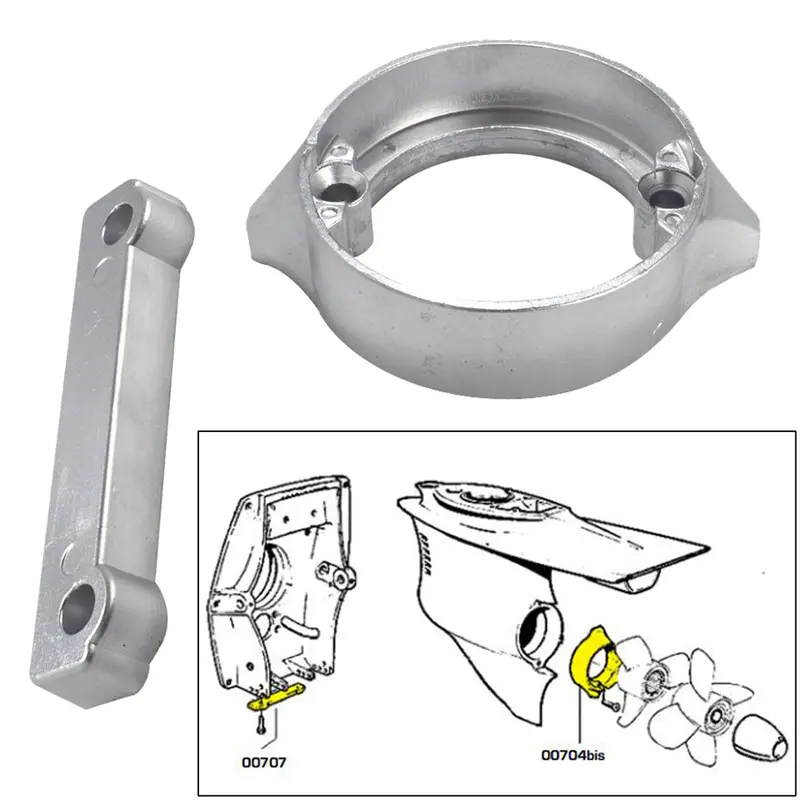 Tecnoseal Volvo Duo-Prop 280 Anode Kit With Hardware – Zinc [20702] 1