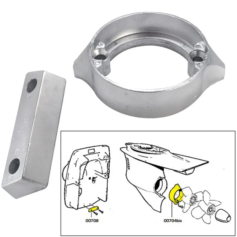 Tecnoseal Volvo Duo-Prop 290 Anode Kit With Hardware – Magnesium [20706Mg] 1