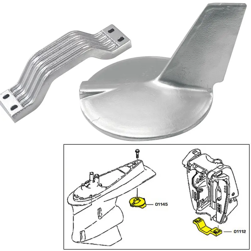 Tecnoseal Yamaha 200–300Hp Hi-Performance Anode Kit – Aluminum [21106Al] 1