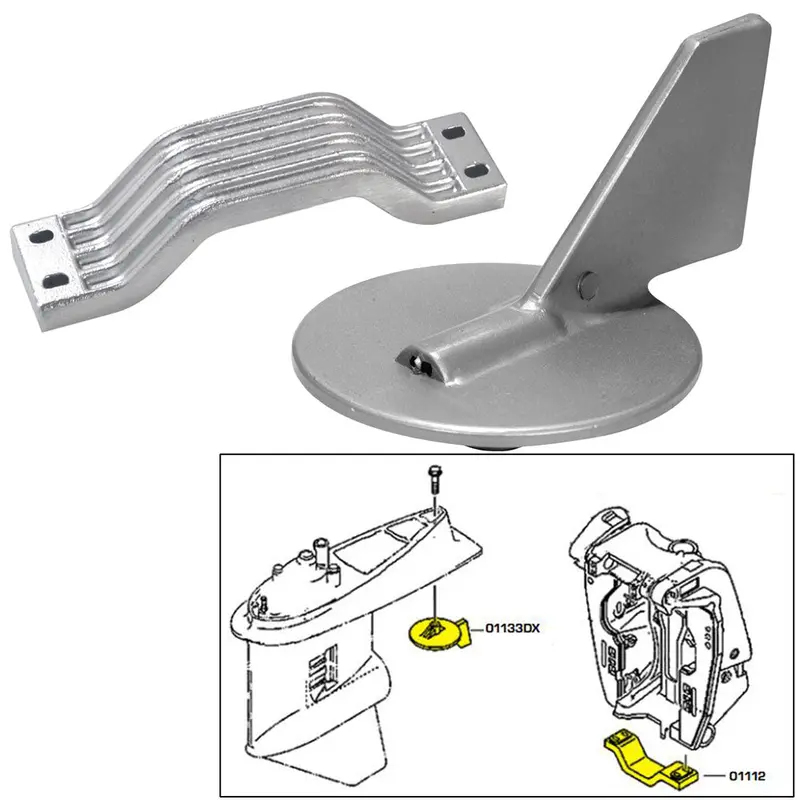 Tecnoseal Zinc Anode Kit With Hardware For Yamaha 150–200Hp Outboards [21101] 1