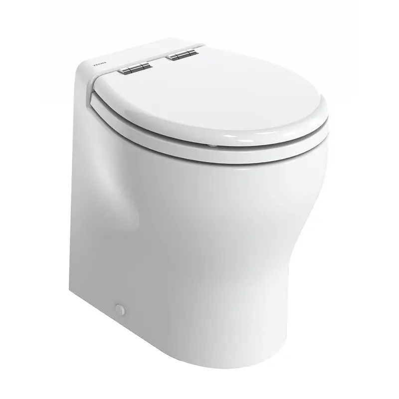 Thetford Silence 2G Rv Toilet – Tall Height, White, 24V W/ Wood-Polyester Soft-Close Seat (T-E2G024Nw/D00C00) 1