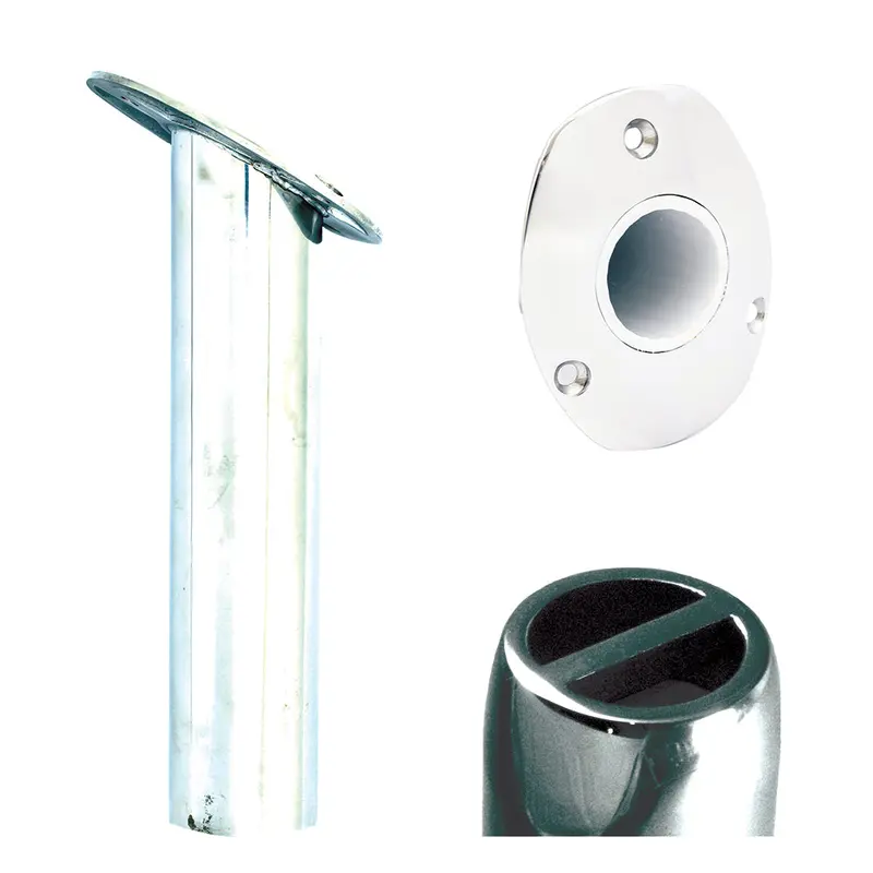 Tigress Oval-Head Stainless Steel Gunnel-Mount Rod Holder With 30° Forward Tilt – 9-Inch (Model 88525) 1