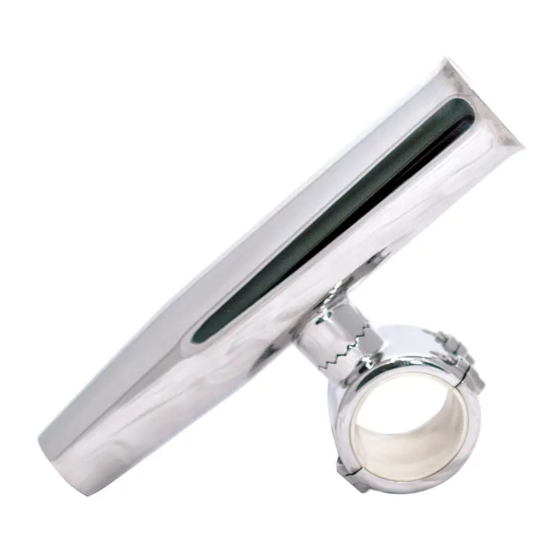 Tigress Polished Stainless Steel Clamp-On Rod Holder – 1.5-Inch Capacity (Model 88193) 1