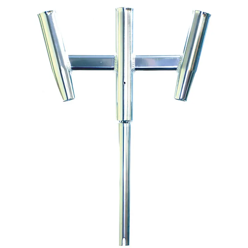 Tigress Triple Aluminum Kite Rod Holder – Polished Finish, Straight-Butt Style (Model 88159) 1