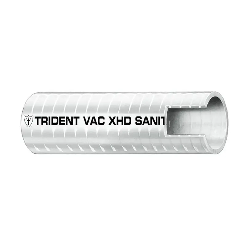 Trident 148-0586 5/8" × 50' Vac X.H.D. Sanitation Hose – Reinforced For Marine Use 1