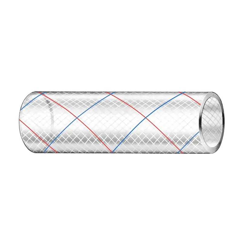 Trident Marine Pvc Hose – 1/2" X 50', Clear Reinforced With Red/Blue Tracer 1