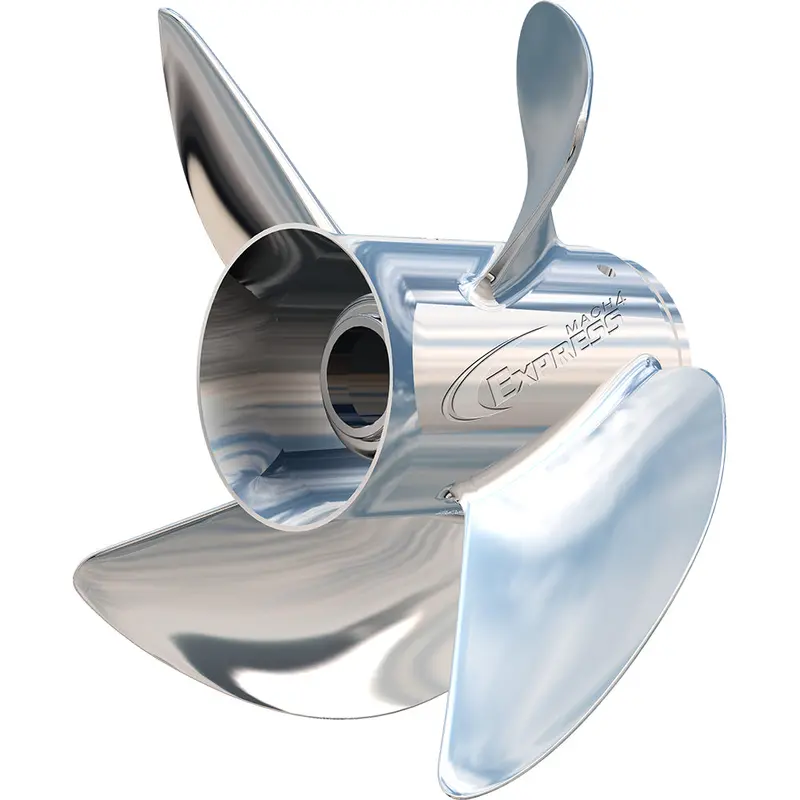 Turning Point Express Mach4 Stainless Steel Left-Hand 4-Blade Propeller – 13.25" X 17" Pitch (Model Ex1/Ex2-1317-4L, Sku 31431740) 1