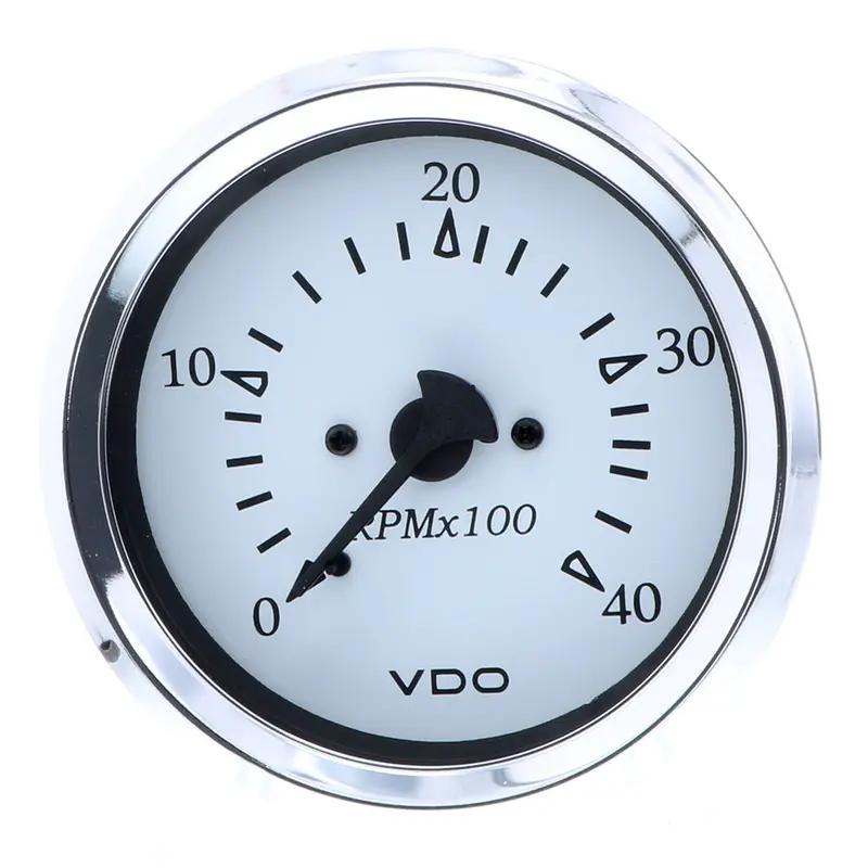 Vdo Cockpit Marine 85Mm Diesel Tachometer – 4000 Rpm Range, White Dial & Chrome Bezel [333-15273] 1