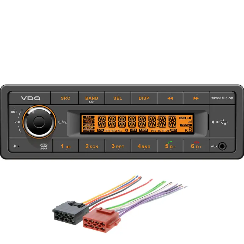 Vdo Trw312Ub-Ork Marine Stereo – 12V, Fm Rds, Bluetooth, Usb, Mp3/Wma, Orange Backlight 1