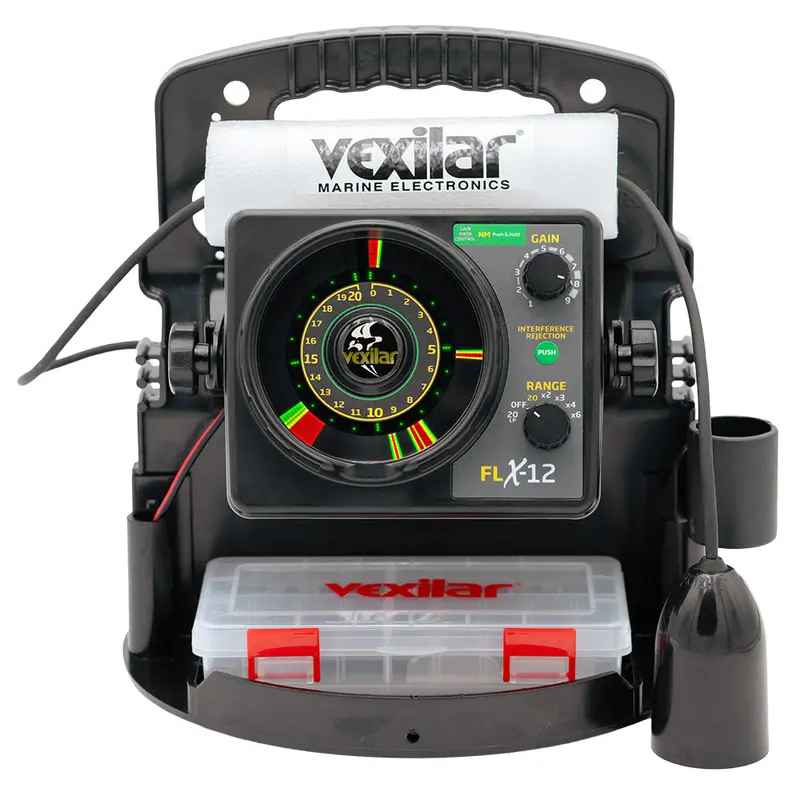 Vexilar Flx-12 Pro Pack Ii Ice Fishing System With 12-Degree Ice-Ducer Transducer 1