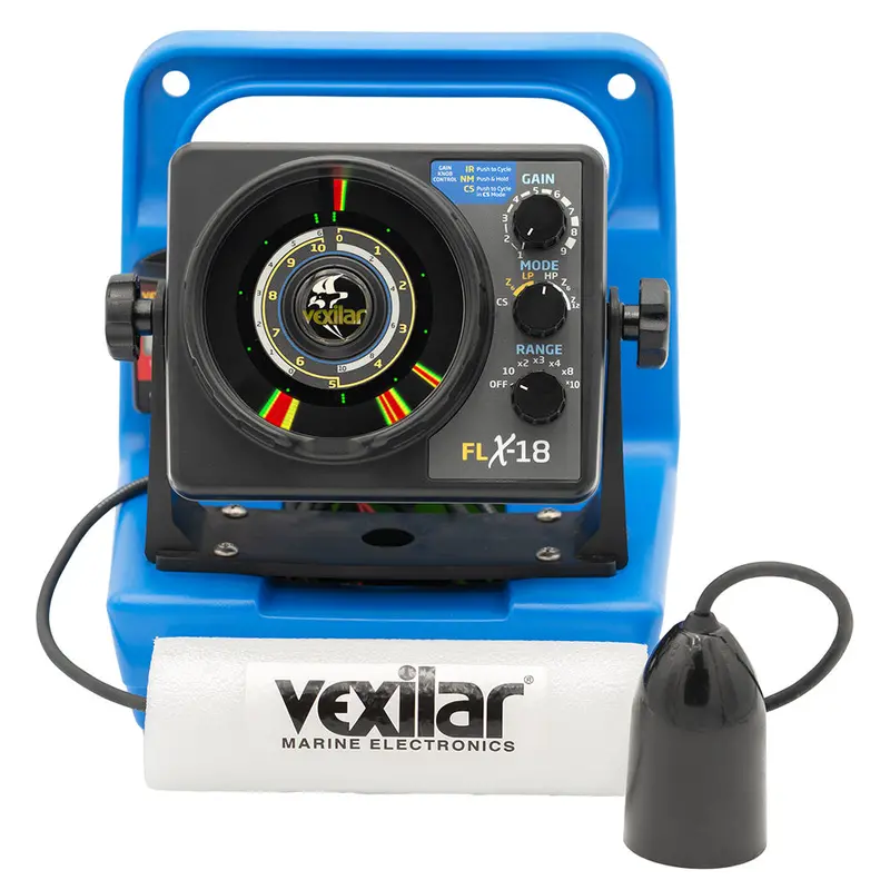 Vexilar Flx-18 Genz Pack Ice Fishing Kit Featuring 12° Down Imaging Ice-Ducer 1