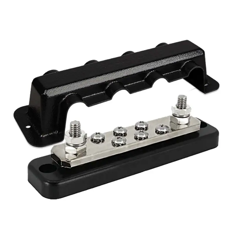 Victron 250A 2-Position Busbar With Cover And 6 Mounting Screws 1