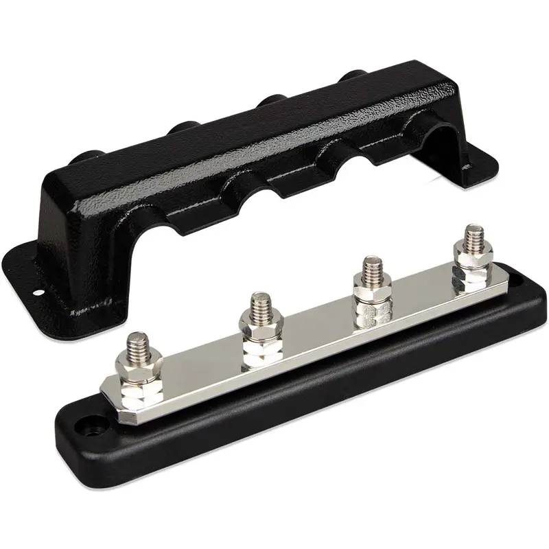 Victron 250A 4-Position Busbar With Cover And 5/16" Terminals 1