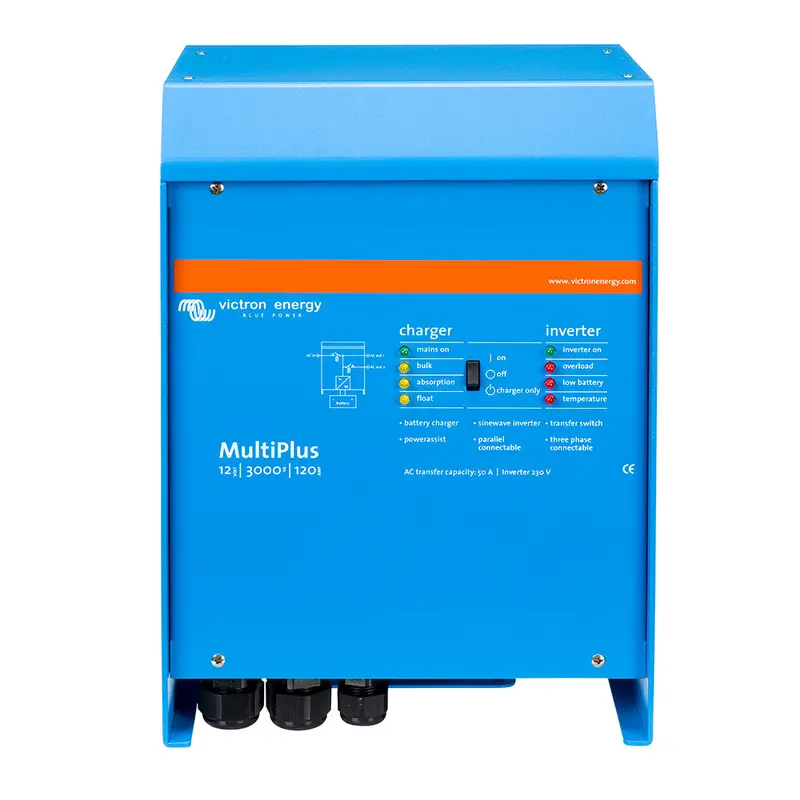 Victron Multiplus Inverter/Charger | 12V Dc, 3000Va, 120V Ac | 120A Charger, 50A Transfer Switch | Ul Listed | Model Pmp122301102 1