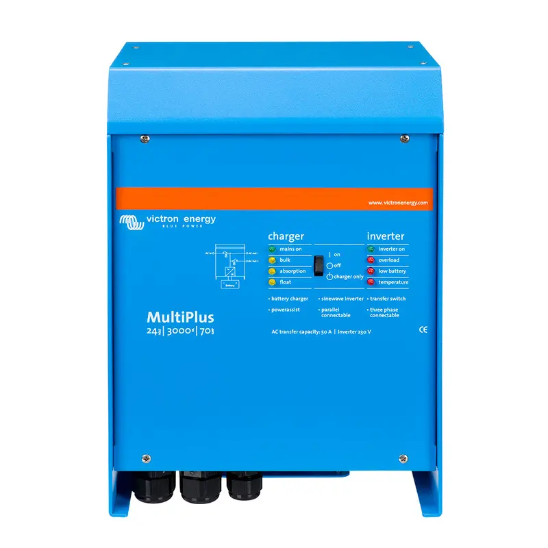 Victron Multiplus Inverter/Charger | 24V Dc, 3000W, 120V Ac | 70A Charger, 50A Transfer Switch | Ul Listed | Model Pmp242301102 1