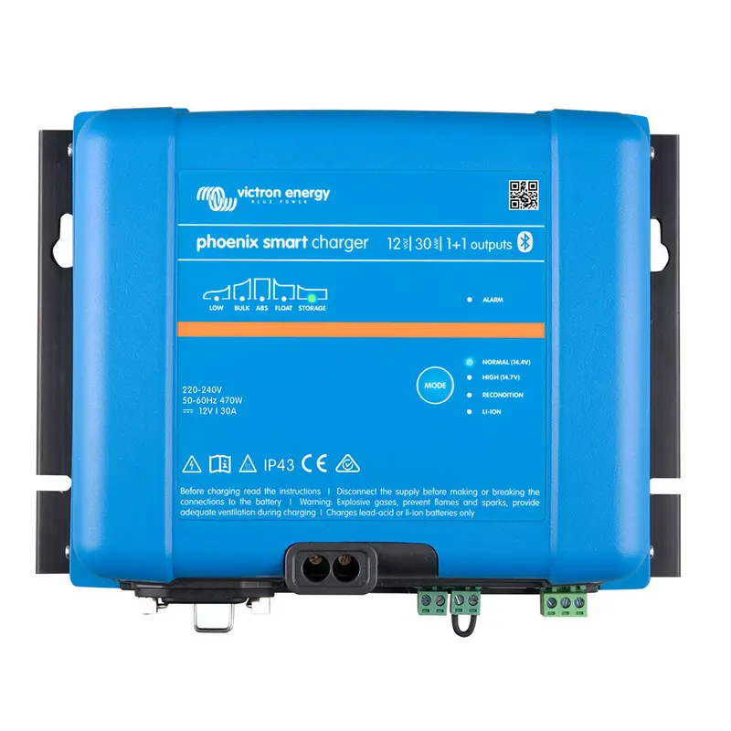 Victron Phoenix Smart Ip43 12V 30A Dual-Channel Battery Charger – 120–240V Ac Input, Uses Nema 5-15P Cord (Psc123051095) 1