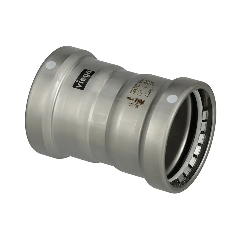 Viega Megapress 316 Stainless Steel Fkm 4" Press Coupling (With Stop) | Model 98385 1