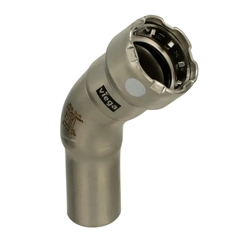 Viega Megapress 316 Stainless Steel Fkm 45° Street Elbow – 3/4" (Model 91790) 1