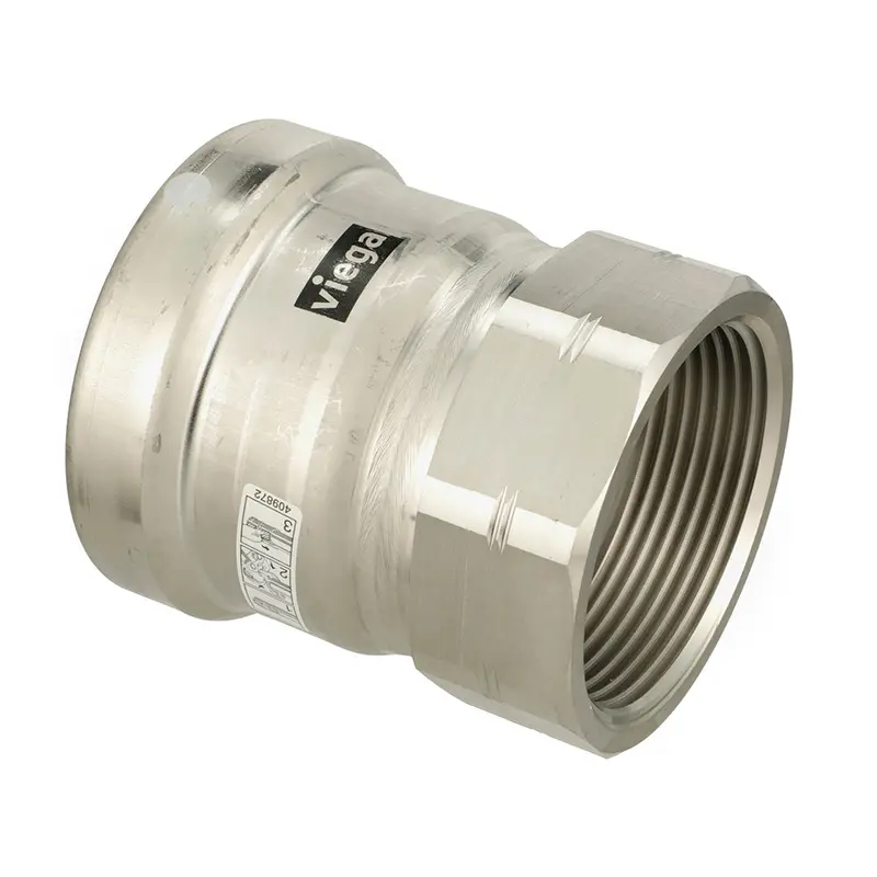 Viega Megapress 316 Stainless Steel Fkm Fpt Adapter – 4 Inch X 4 Inch Female Pipe Thread 1
