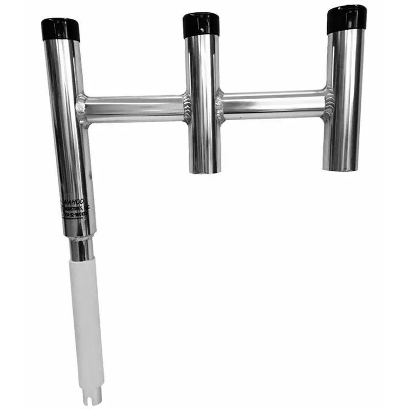 Wahoo 136 Offset Triple Rod Holder For Boat Rail Mounting 1
