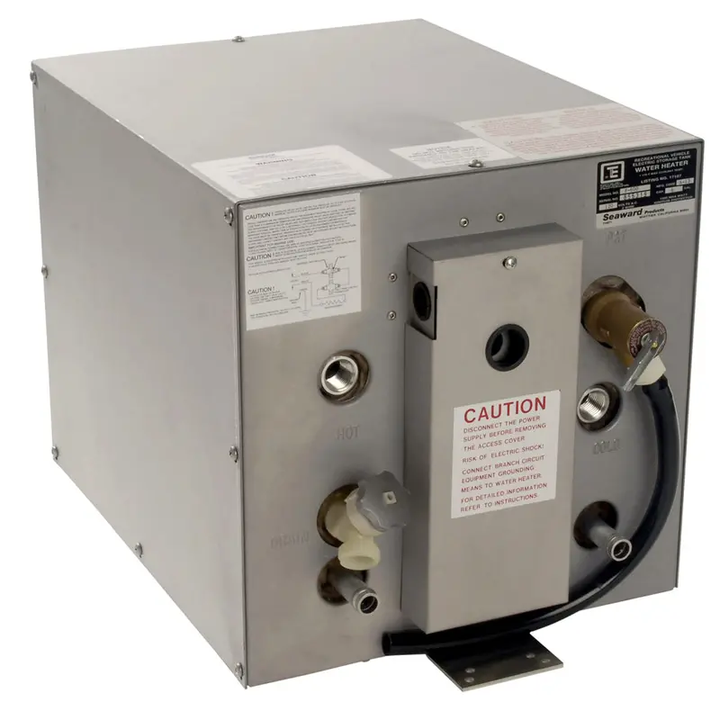 Whale F600 6-Gallon Seaward Hot Water Heater – Front Heat Exchanger, Galvanized Steel, 120V/1500W 1