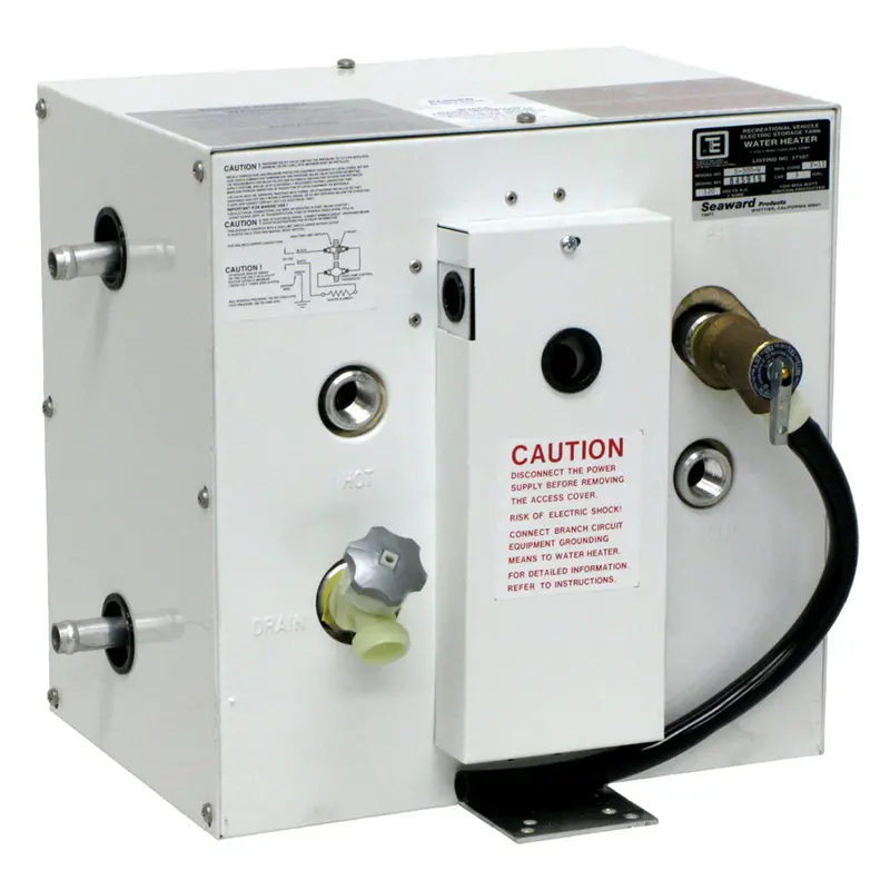 Whale Seaward 3-Gallon 120V White Epoxy-Coated Hot Water Heater With Side-Mount Heat Exchanger [S300W] 1