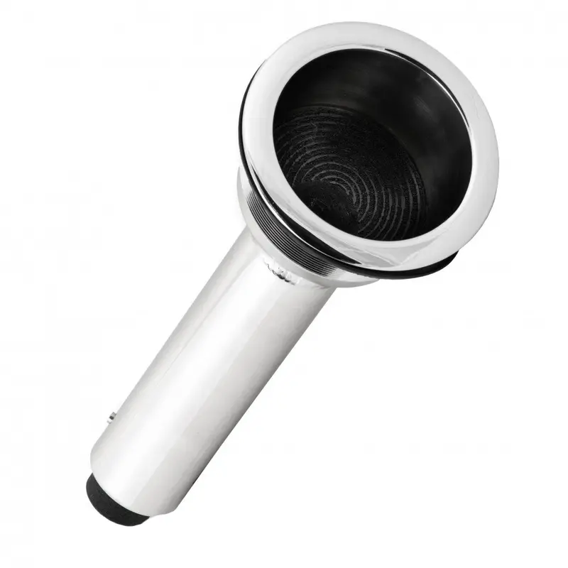 Whitecap Rod & Cup Holder – 304 Stainless Steel, 15-Degree Tilt, Marine-Grade Mount [S-0628C] 1
